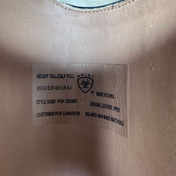 Ariat Black Tall Dressage Boots Size 9 - Picture 11 of 15